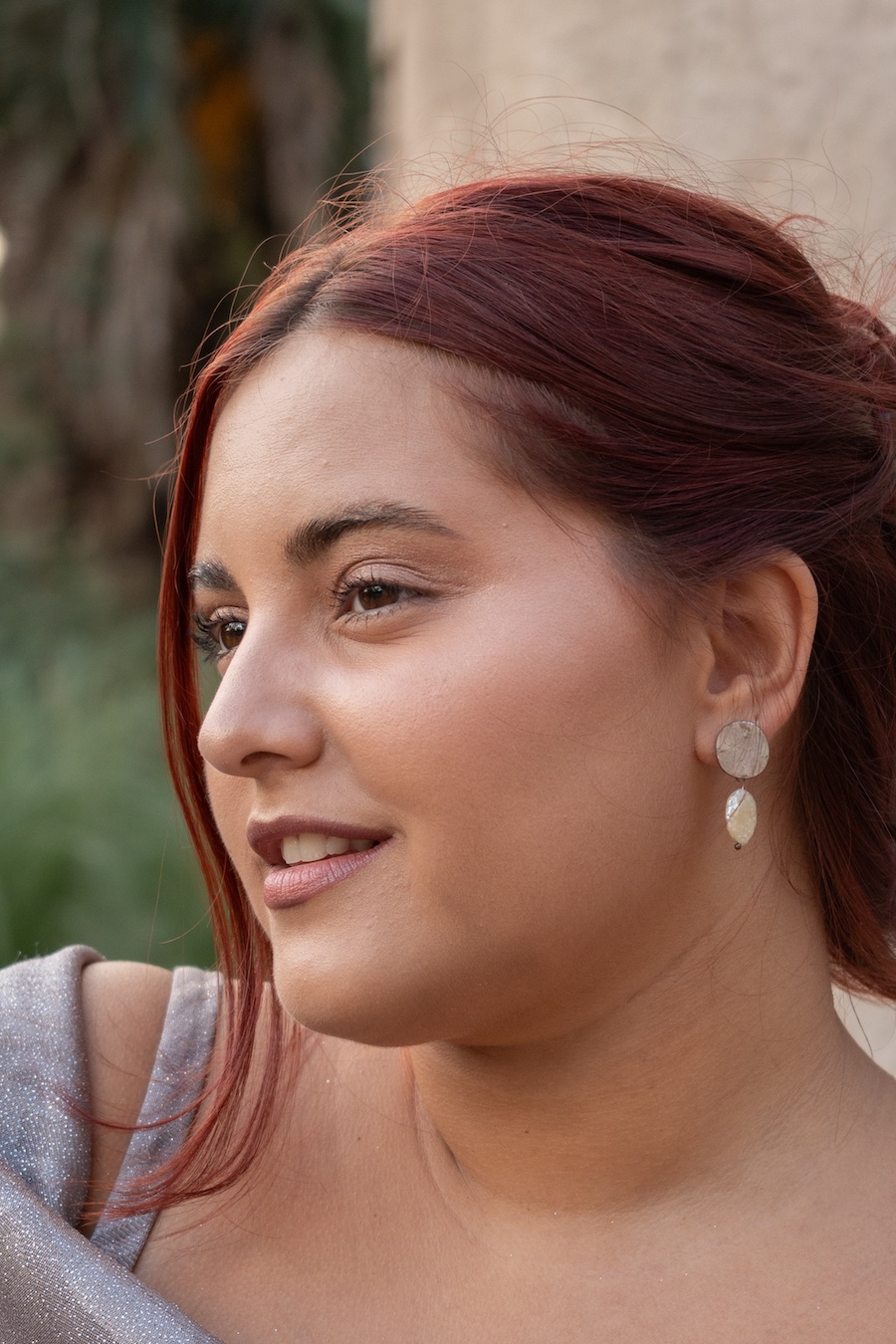 Caravanas con perla chata