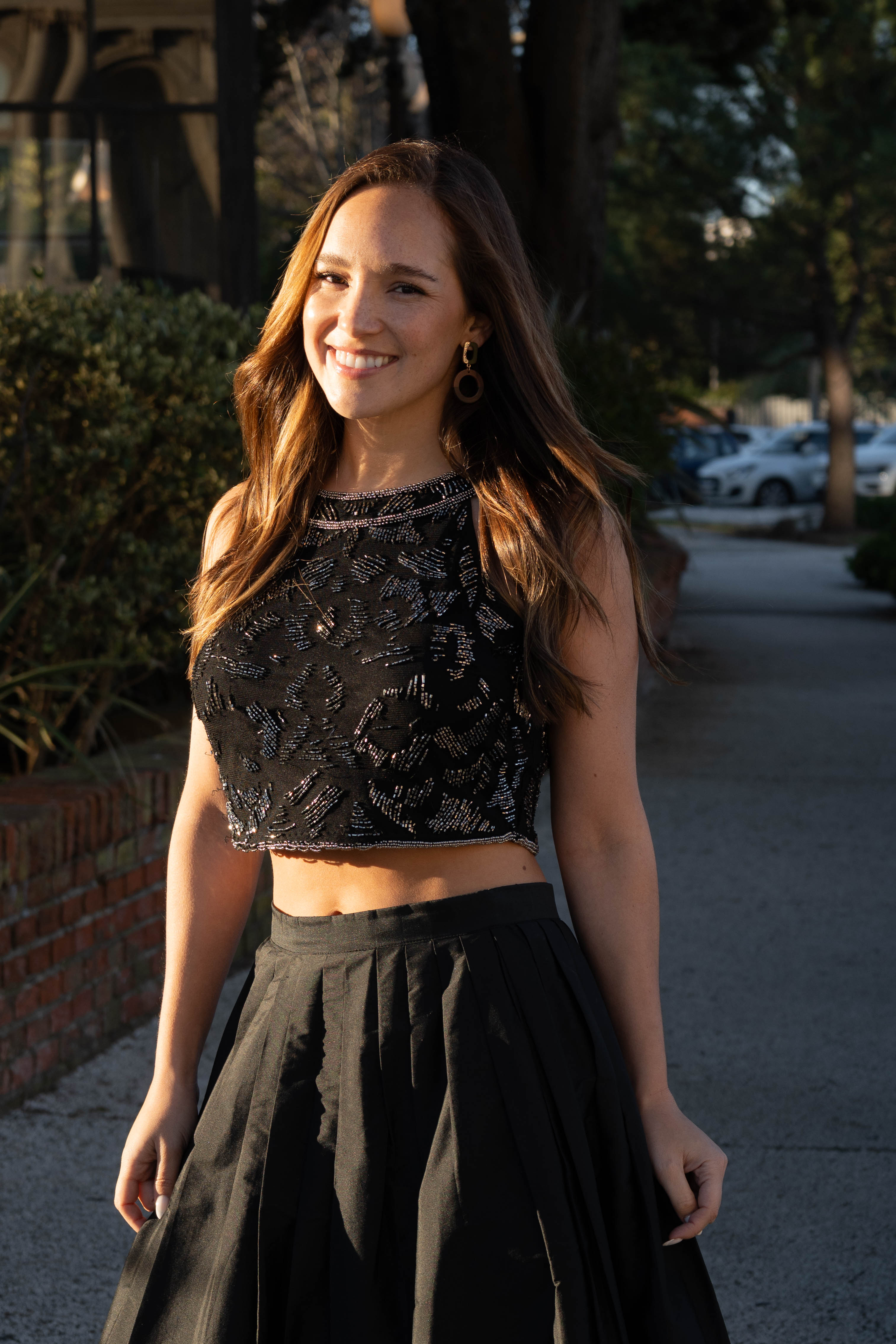 Conjunto de top y falda