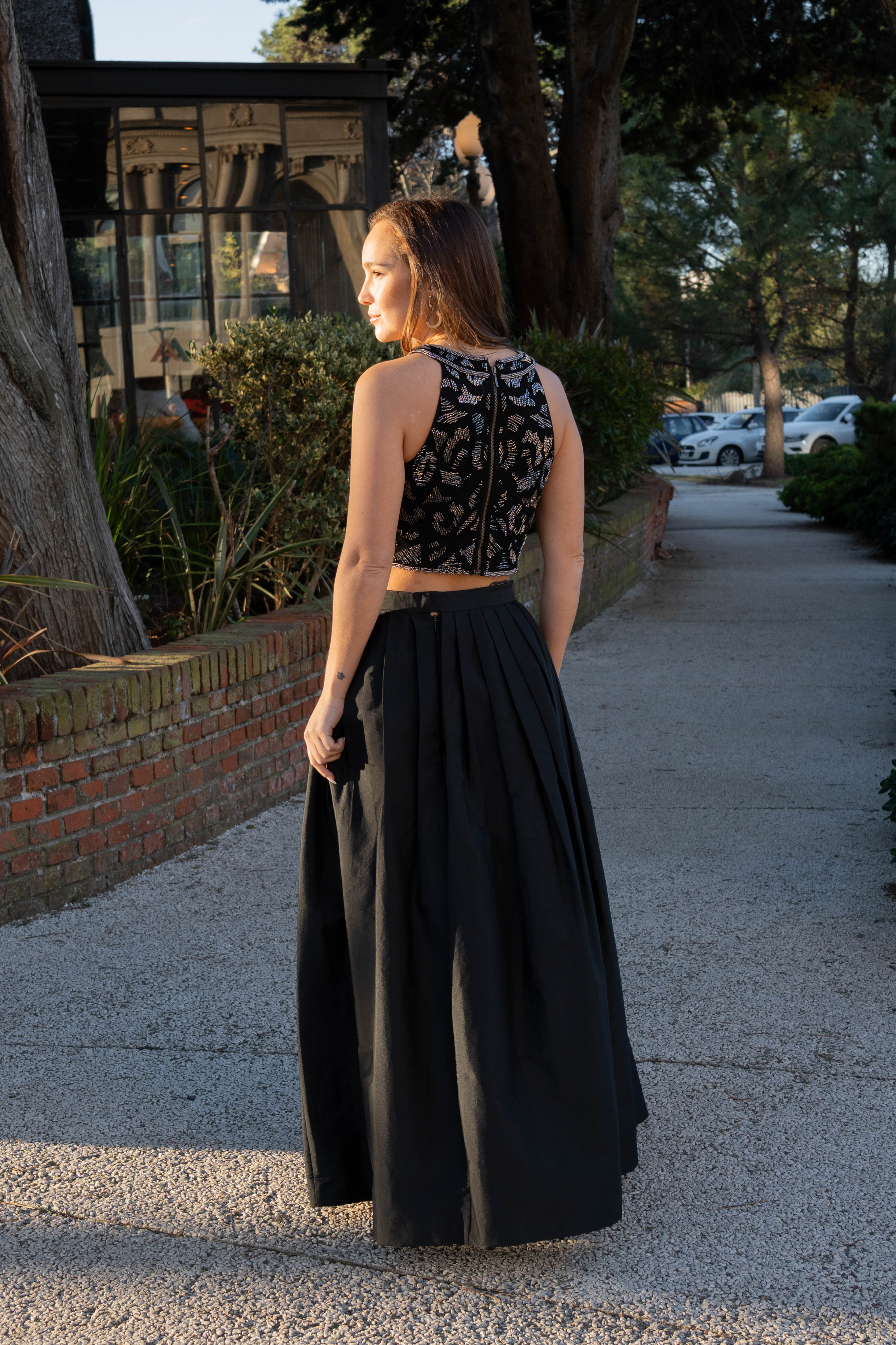 Conjunto de top y falda