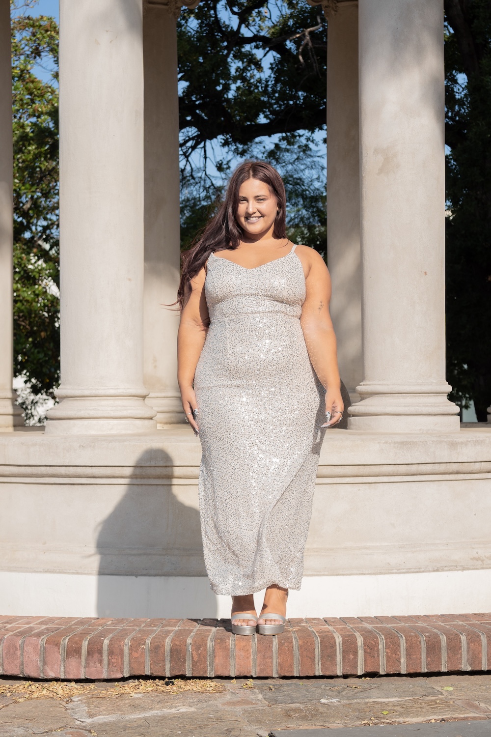 Vestido en lentejuelas tira fina