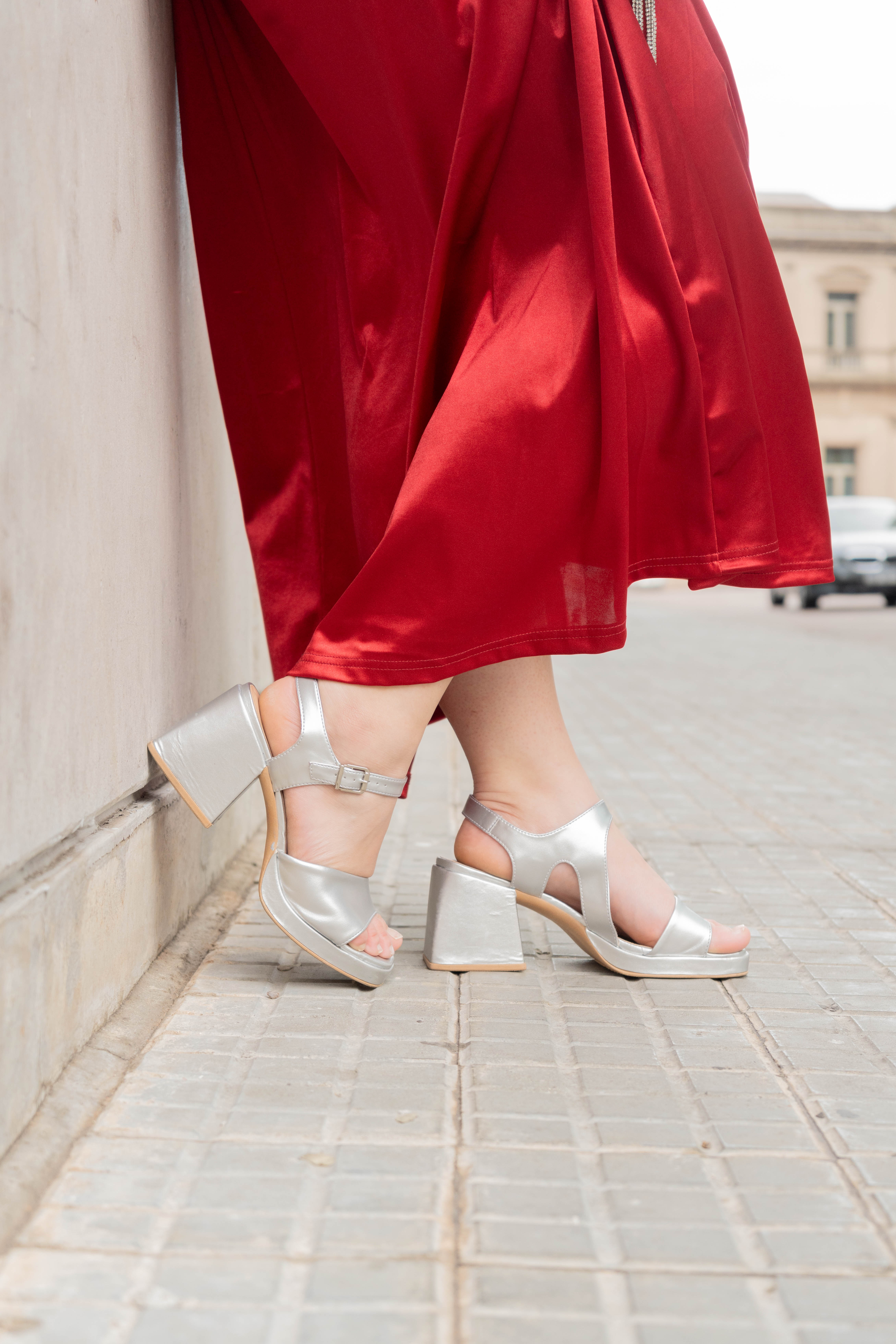Sandalias plata